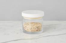  White Wood Top Canister Small