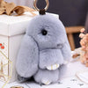 Cut Rabbit Pom Pom Key Chain KC0225-5! (6PC): L. GREY