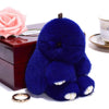 Cut Rabbit Pom Pom Key Chain KC0225-5! (6PC): L. GREY