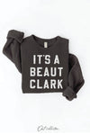 IT'S A BEAUT CLARK Graphic Sweatshirt : HEATHER DUST / S