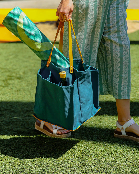Blue Stripe Canvas Tote