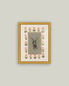Rabbit with Floral Border Framed Antique Art