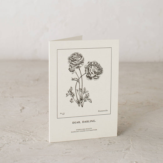 Dear, Darling | Ranunculus Cards: Folded Card