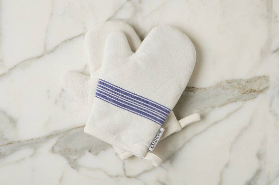 Blue Stripe Oven Mitts