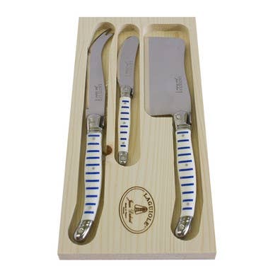 Jean Dubost Mariniere 3 Piece Cheese Set