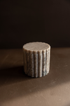 Beige Marble Fluted Jar