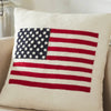 American Flag Felt Pillow - Cream