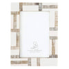 White Horn Photo Frame - Patterned - 4x6: 5.5" W x 7.5" H x .5"D, Fits 4"x 6" photo