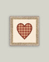 Gingham Heart Print