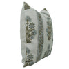 Block Print Boho Thick Linen Pillow Cover- Morpankh Border: Thick Linen / One Side Print / 22x22 Inch