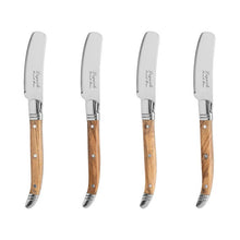  Connoisseur Laguiole 4 Spreaders Olive Wood Handles