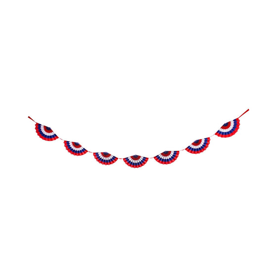 Red White and Blue Fan Bunting Banner