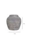 Hugo Grey Wash Round Vase Small