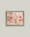 Texture Hearts Framed Antique Art
