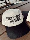 Sorry about my Husband / Wife Vintage Trucker Hat: Husband/Black