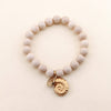 Seashell Charm Bracelet in Fossil