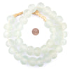 24mm Jumbo Clear Recycled Glass Beads