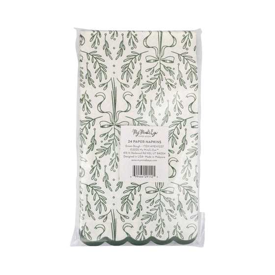 Green Bough Pattern Napkin