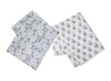 Cadet Blue Gauze Block Printed Towel