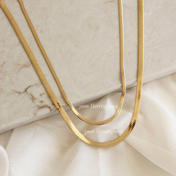 Herringbone Necklace: 5mm