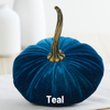 Pumpkin Small Velvet, Valentine's mantel, Autumn table, Gift: Emerald