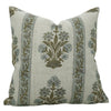 Block Print Boho Thick Linen Pillow Cover- Morpankh Border: Thick Linen / One Side Print / 22x22 Inch