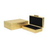 Lusan Set of 2 Rectangular Nesting Decorative Storage Boxes: Cream Shagreen