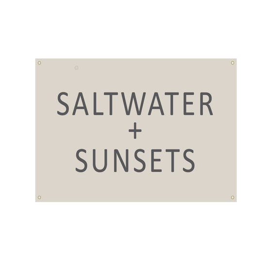 Saltwater + Sunsets Canvas Flag