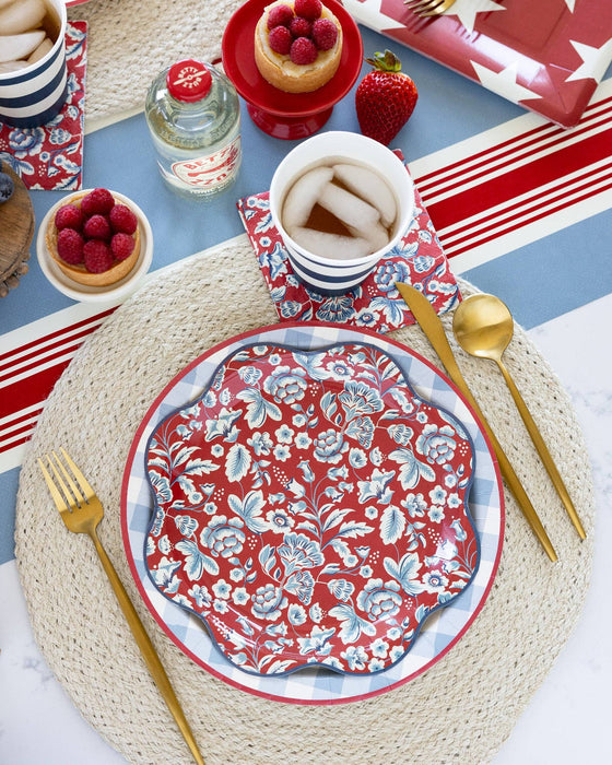 Hamptons Floral Paper Plate