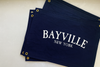 Custom Town Name Canvas Banner Flag with Grommets: Navy
