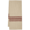 Market Place Red Grain Sack Stripe Tea Towel