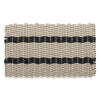 Lobster Rope™ Outdoor Doormat: Sand with 2 Black Stripes: 24x36