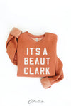 IT'S A BEAUT CLARK Graphic Sweatshirt : HEATHER DUST / S