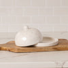 White Cottage Mini Butter Dish