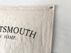 Custom Town Name Canvas Banner Flag with Grommets: Navy