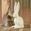 Large Ceramic Sitting Hare- Matte White