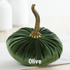 Pumpkin Small Velvet, Valentine's mantel, Autumn table, Gift: Emerald