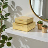 Lusan Set of 2 Square Nesting Decorative Storage Boxes: Navy Blue Shagreen