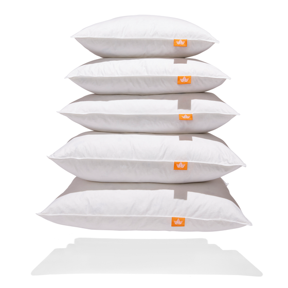 White Goose Feather Cushions: 26" x 26" / Medium