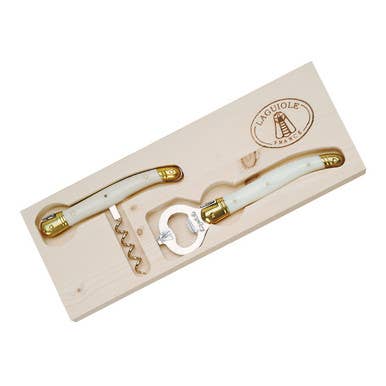 Jean Dubost Ivory Corkscrew & Bottle Opener