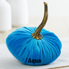 Pumpkin Small Velvet, Valentine's mantel, Autumn table, Gift: Emerald