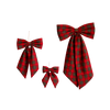 Plaid Red Fabric Bows: Large