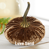 Pumpkin Large Velvet, Fall Mantel Decor, Halloween Table: Luxe Sand
