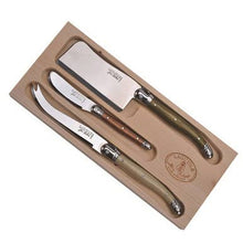  Jean Dubost 3 Pc Cheese Set with Multicolor handles