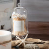 Tall Glass Jar with Lid & 120 Wooden White Matches