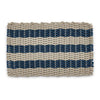 Lobster Rope™ Outdoor Doormat: Sand & Navy Cabana Stripes: Large (24" x 36")