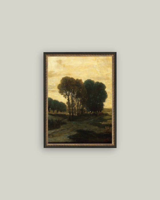 Clump of Trees Framed Antique Art