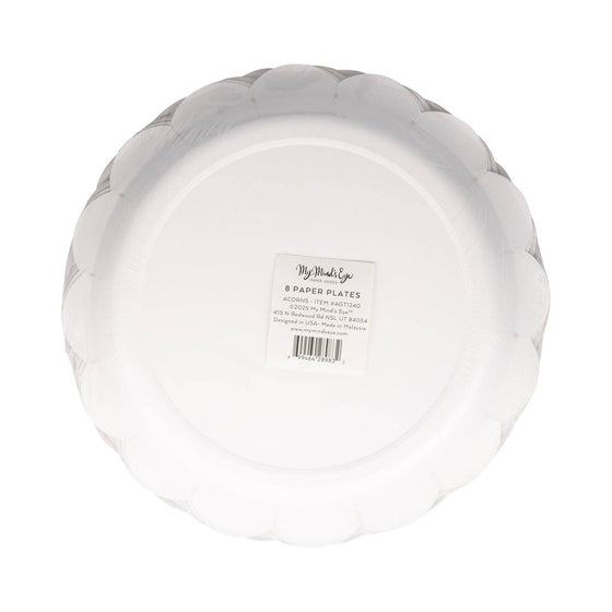 Acorn Scalloped Circle Plate