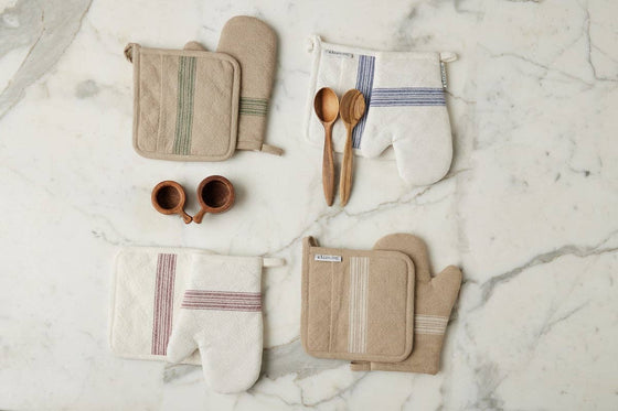 Blue Stripe Pot Holders