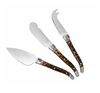 3-Piece Tortoise Shell Cheese Knife Set